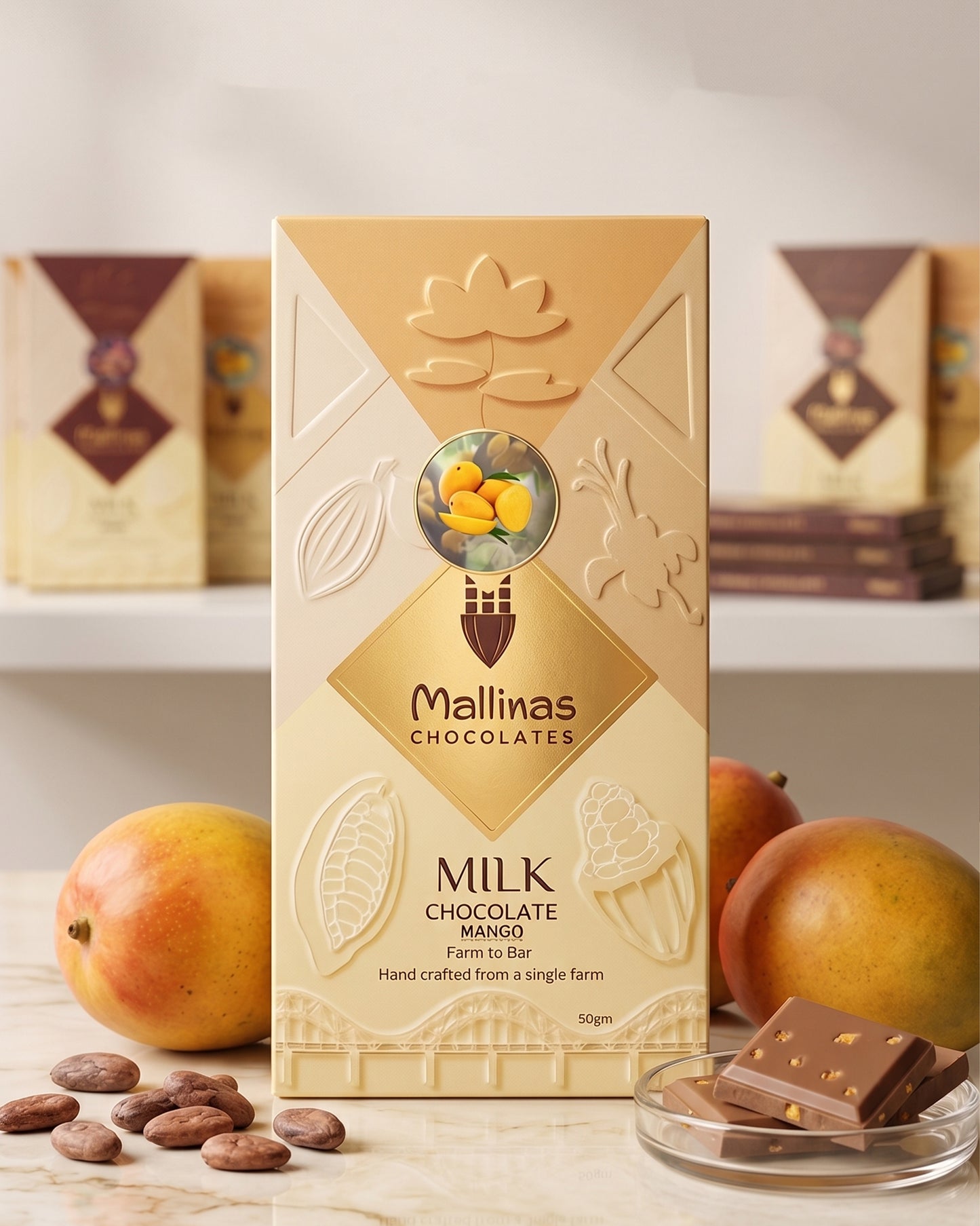 50% Milk Chocolate with Mango -50 grams