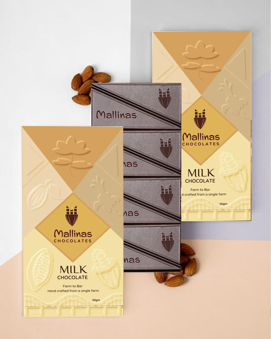 50% Milk Chocolate With Almonds - 50 grams