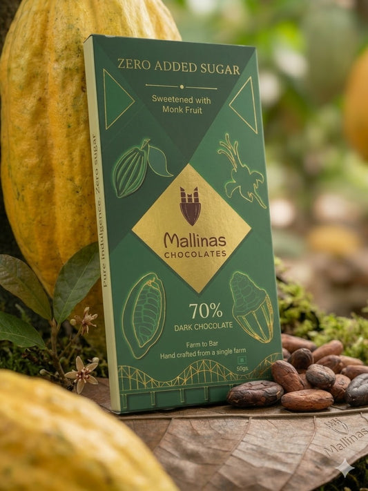 70% dark chocolate with monk fruit